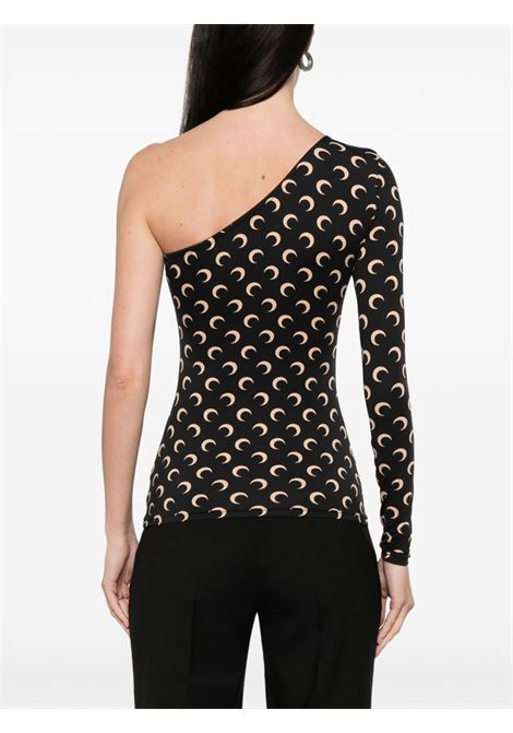 crescent moon top asymmetrical woman black MARINE SERRE | WTS014A CJER0001IT99